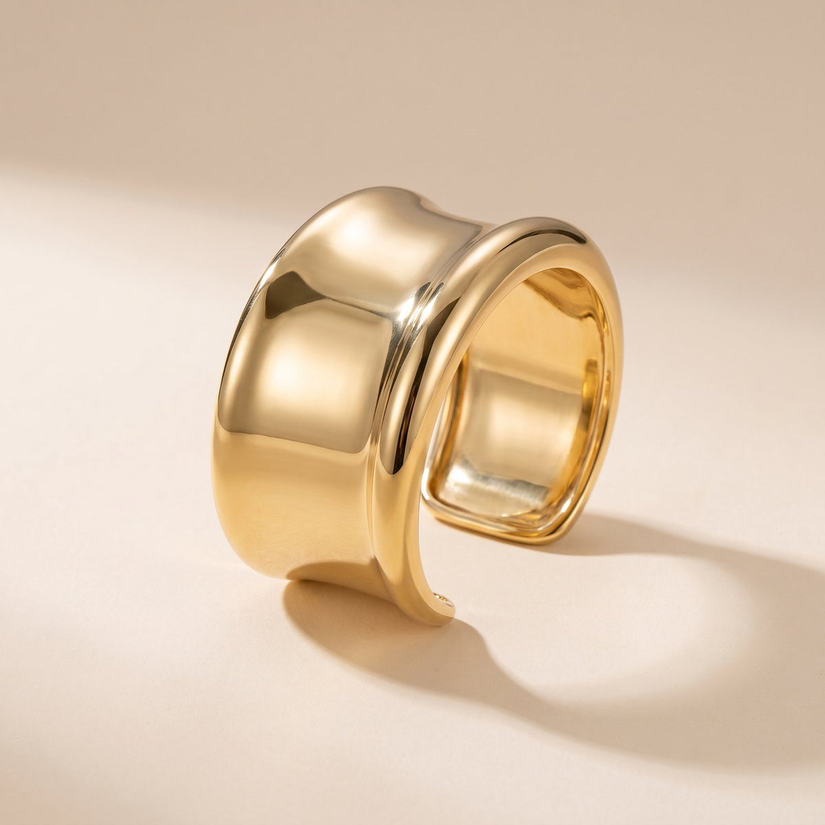 Harlow Gold Cuff Bangle detail by Riley Belle