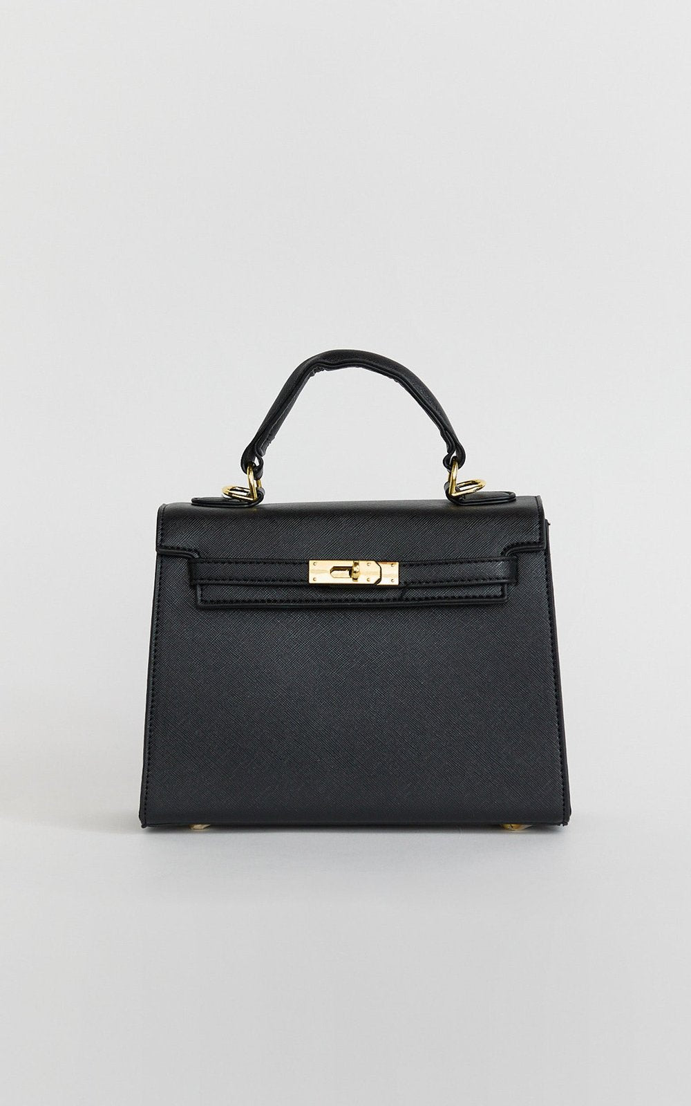 Sia Sleek Black Top-Handle Occasion Bag side view by Riley Belle