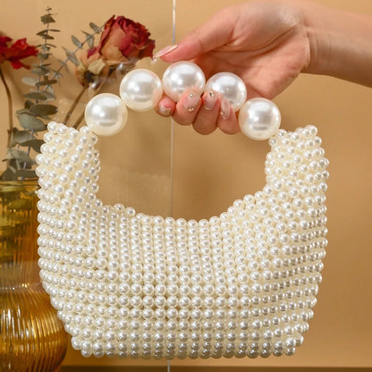 Margaux Pearl Beaded Top-Handle Bag