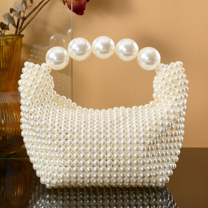 Margaux Pearl Beaded Top-Handle Bag