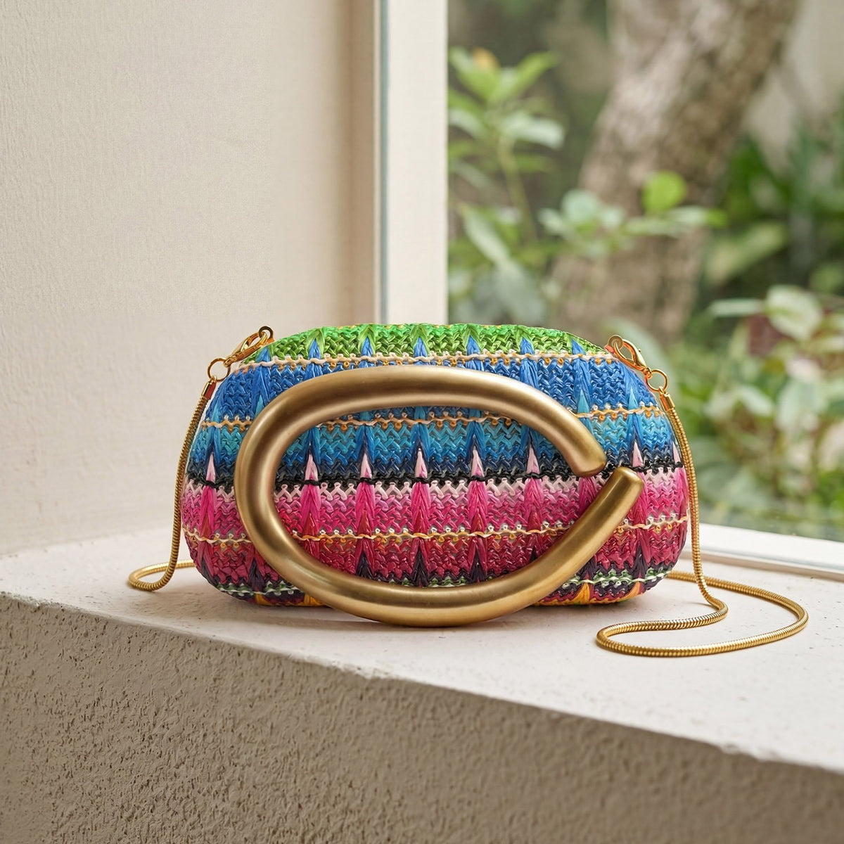 Saskia Woven Structured Occasion Clutch