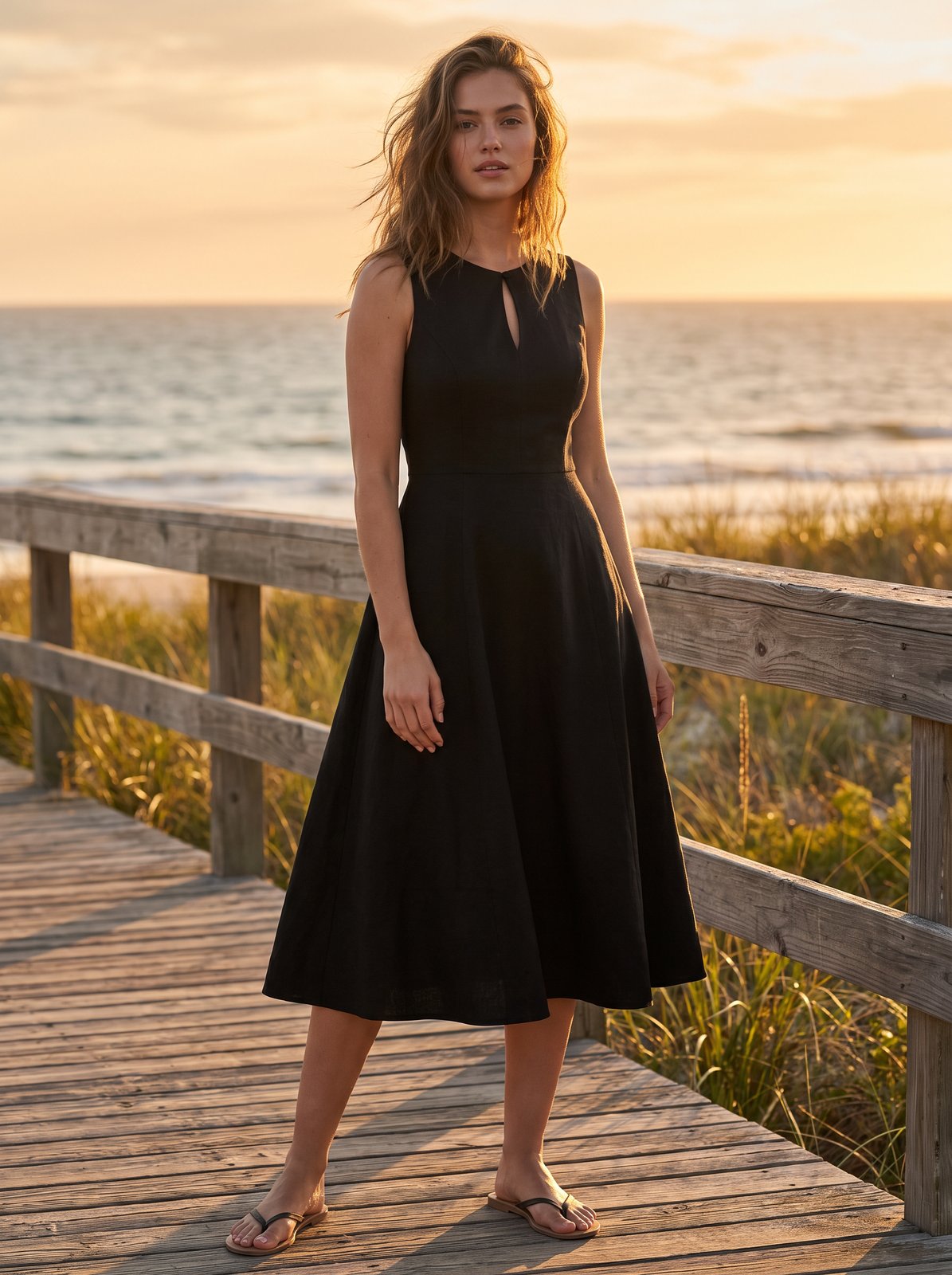 Black keyhole cocktail midi dress by Riley Belle