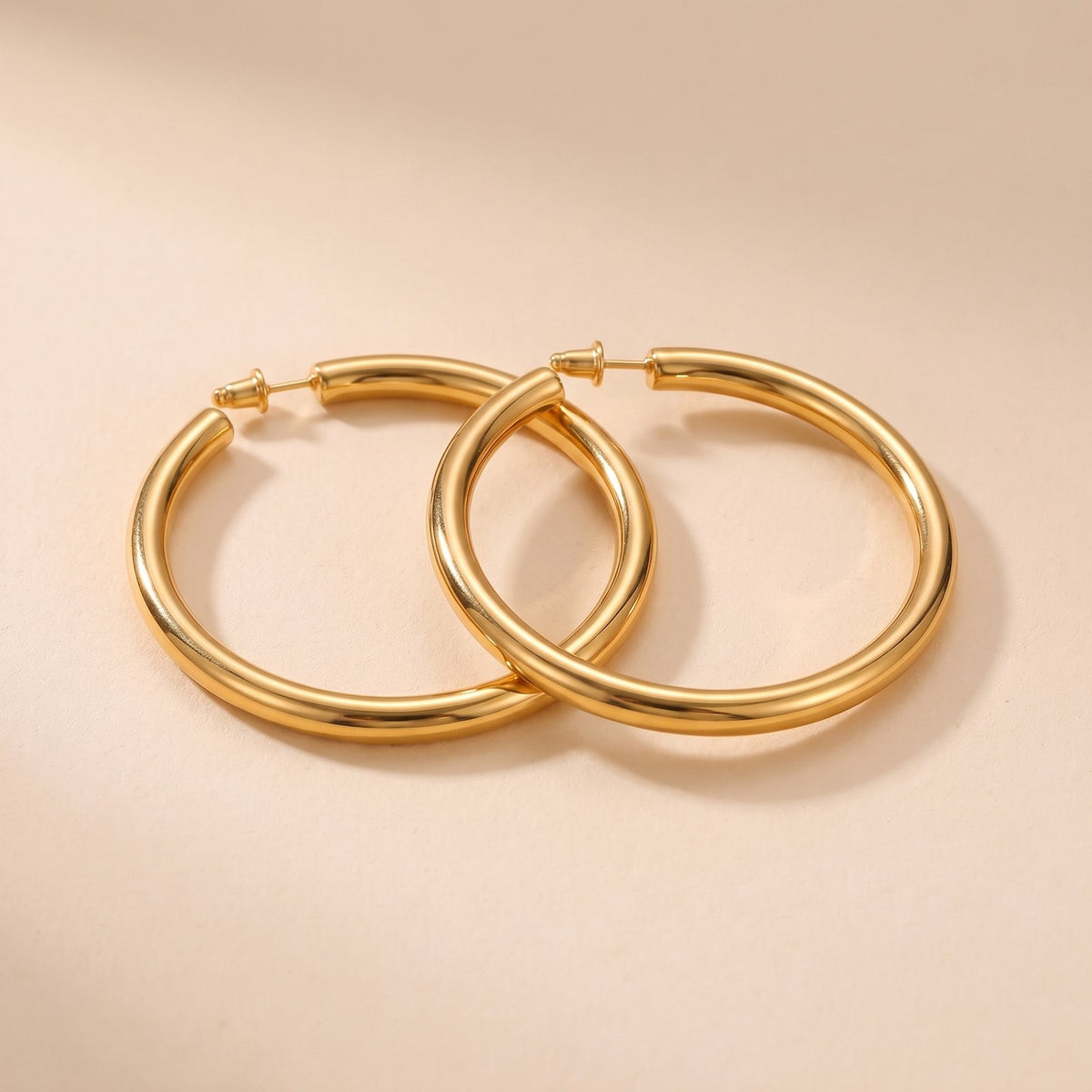 Frankie Gold Hoop Earrings by Riley Belle