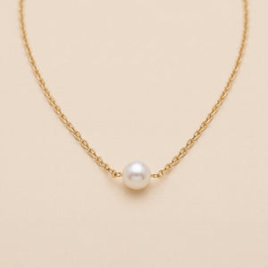 Freya Gold Pearl Pendant Necklace