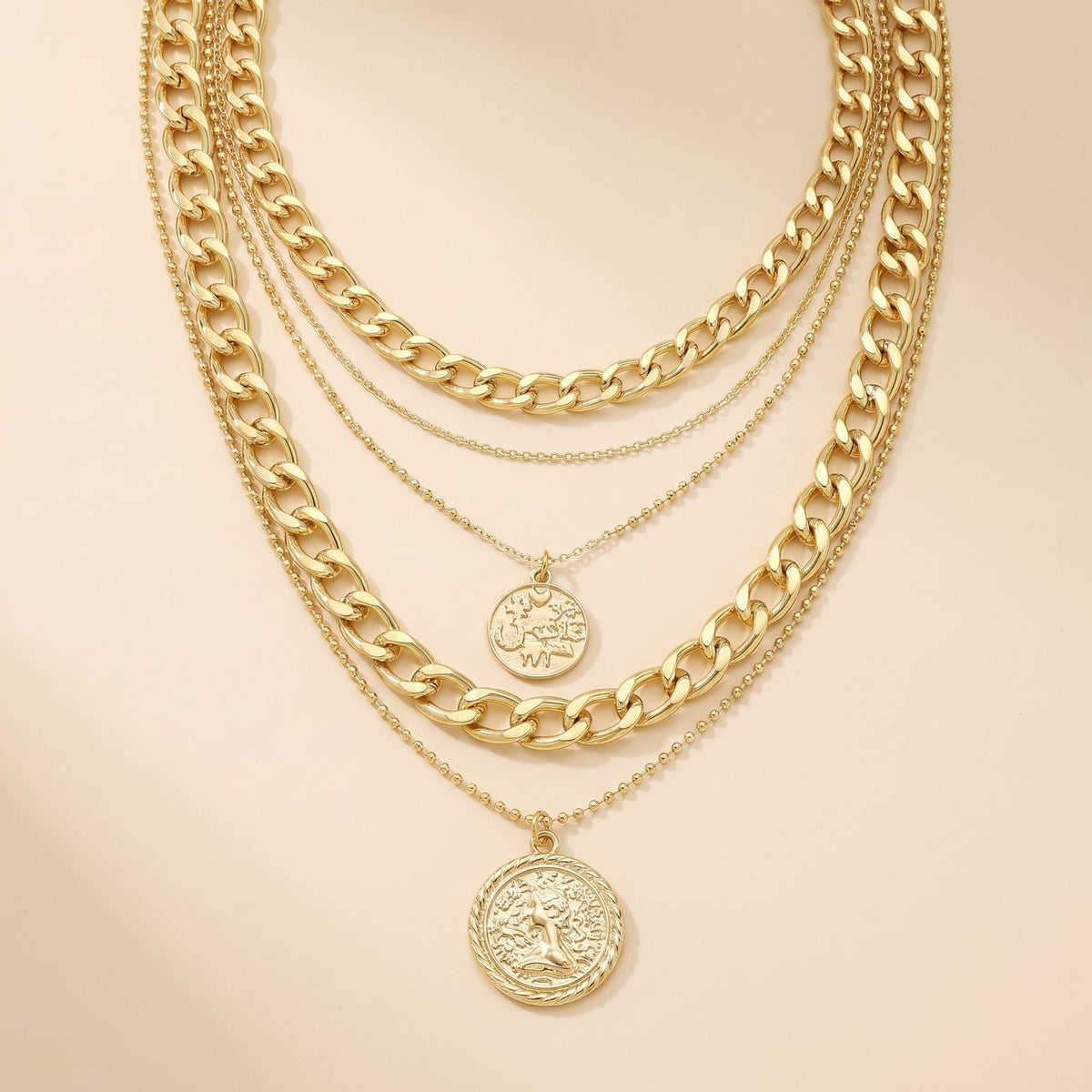 Margot Gold Coin Necklace by Riley Belle