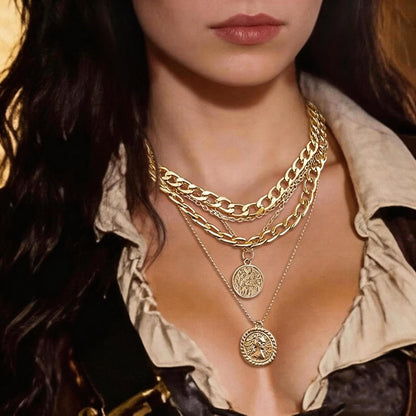 Margot Gold Coin Necklace detail by Riley Belle