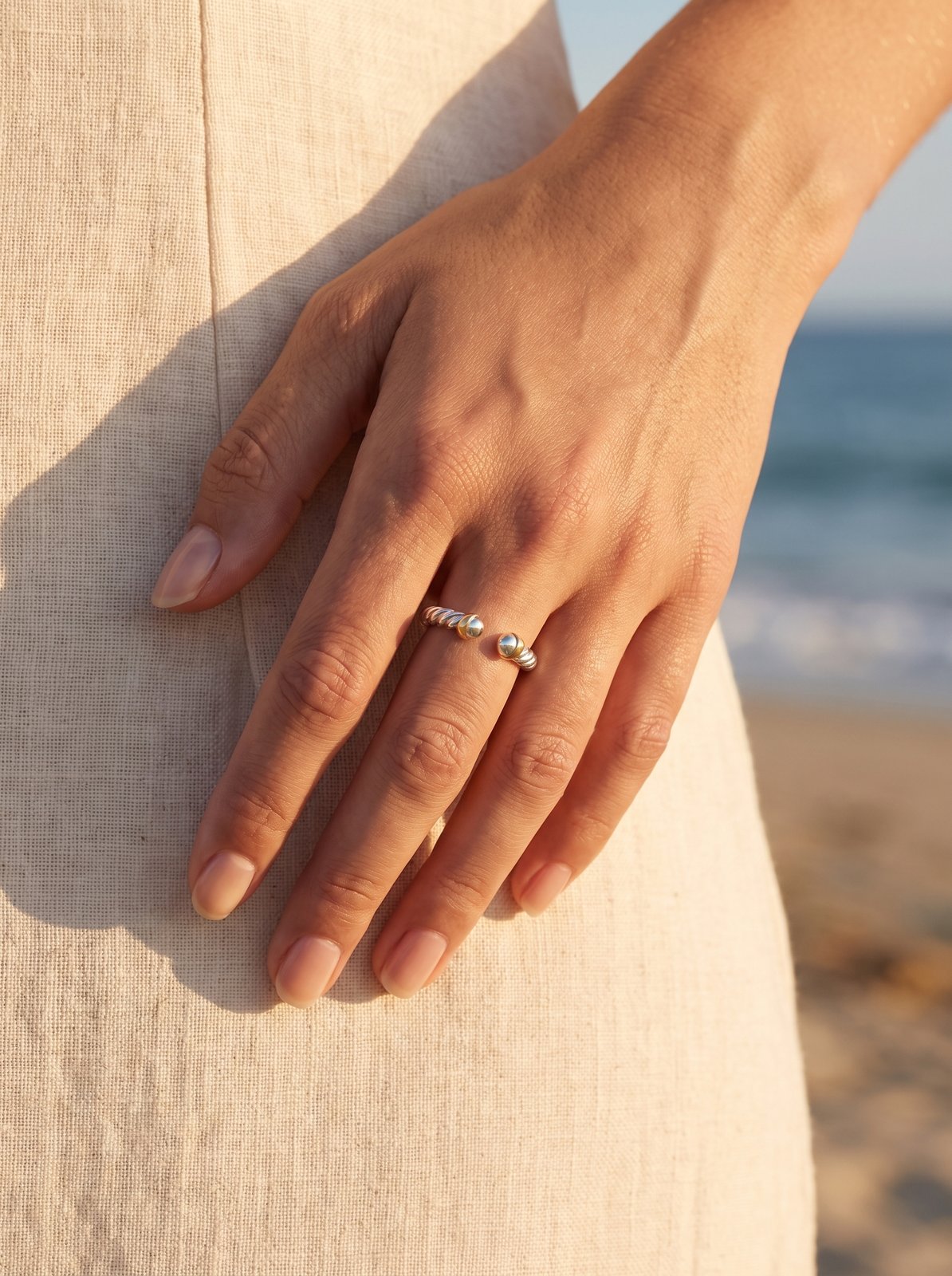 Remy Gold Wrap Ring lifestyle by Riley Belle