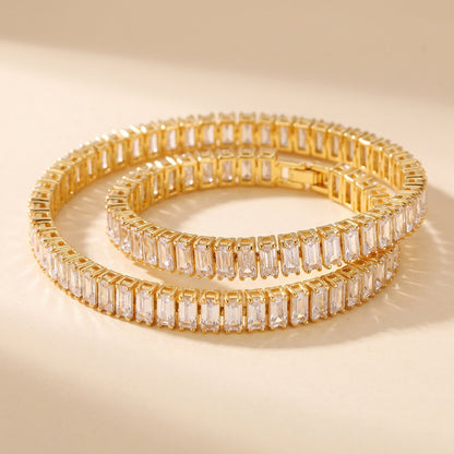 Sloane Crystal Tennis Bracelet detail by Riley Belle