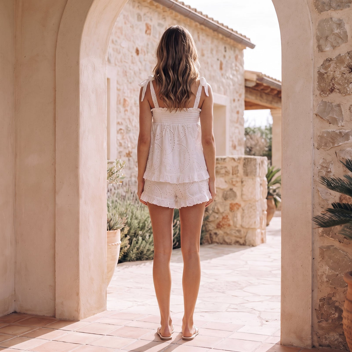 Lacey White Broderie Anglaise Playsuit